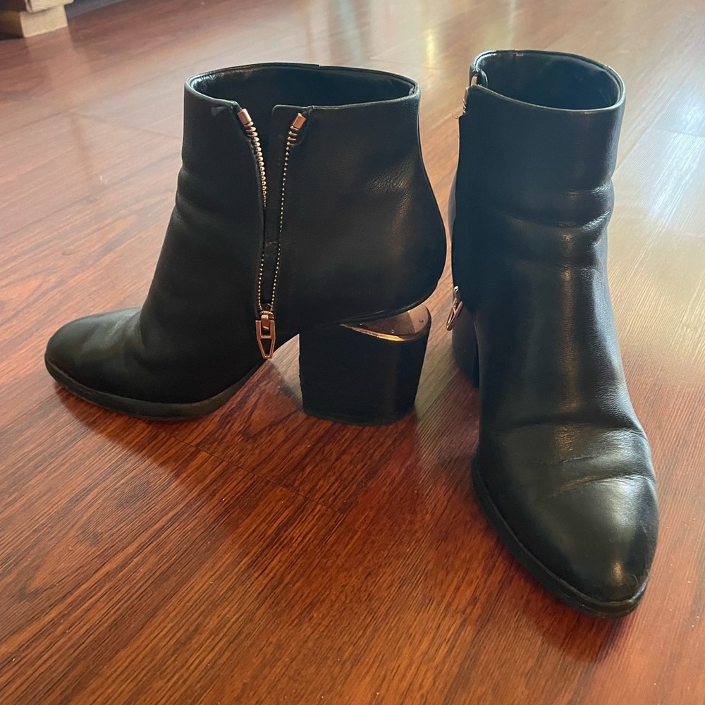 Alexander Wang Gabi Boots Rose Gold hardware size 36.5 pre owned